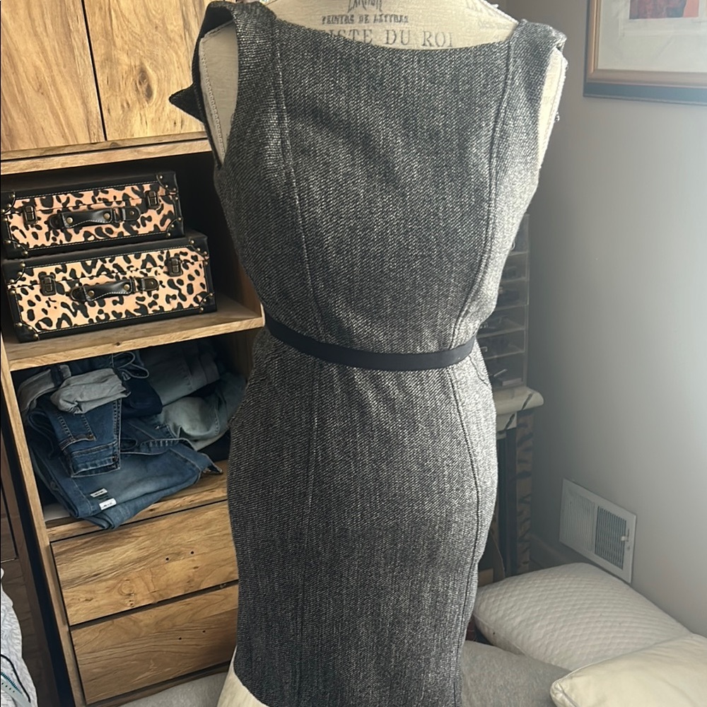 Loft Gray Tweed Sleeveless Dress - 00